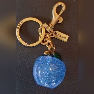 BLUE APPLE COACH BAG CHARM/ KEYCHAIN.